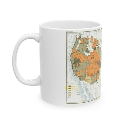 USA - The United States (1892) (Map) White Coffee Mug-The Sticker Space