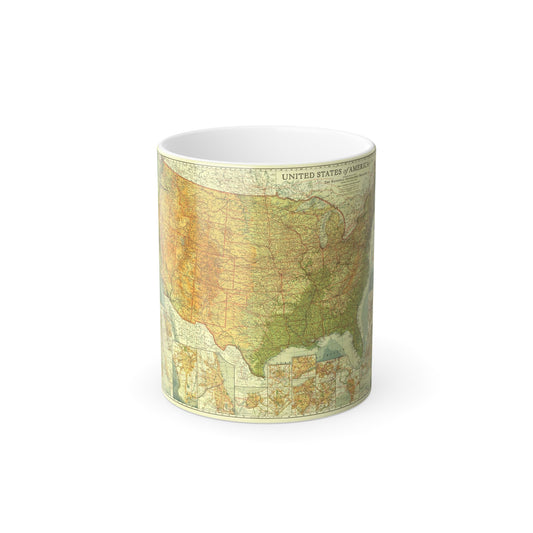 USA - The United States (1923) (Map) Color Changing Mug 11oz-11oz-The Sticker Space