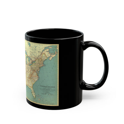 USA - The United States (1933) (Map) Black Coffee Mug-The Sticker Space