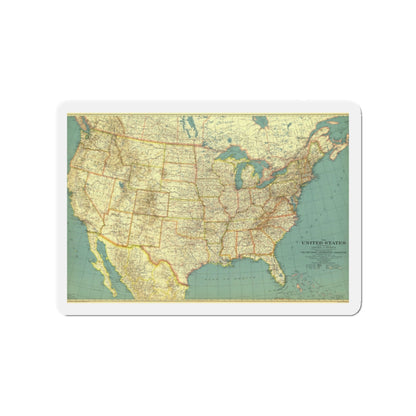 USA - The United States (1933) (Map) Refrigerator Magnet-2" x 2"-The Sticker Space