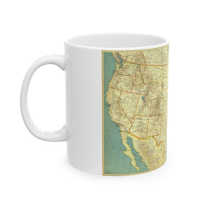 USA - The United States (1933) (Map) White Coffee Mug-The Sticker Space