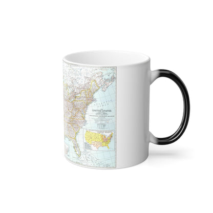 USA - The United States (1940) (Map) Color Changing Mug 11oz-11oz-The Sticker Space