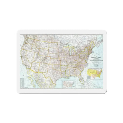 USA - The United States (1940) (Map) Refrigerator Magnet 2 Inch - The Sticker Space