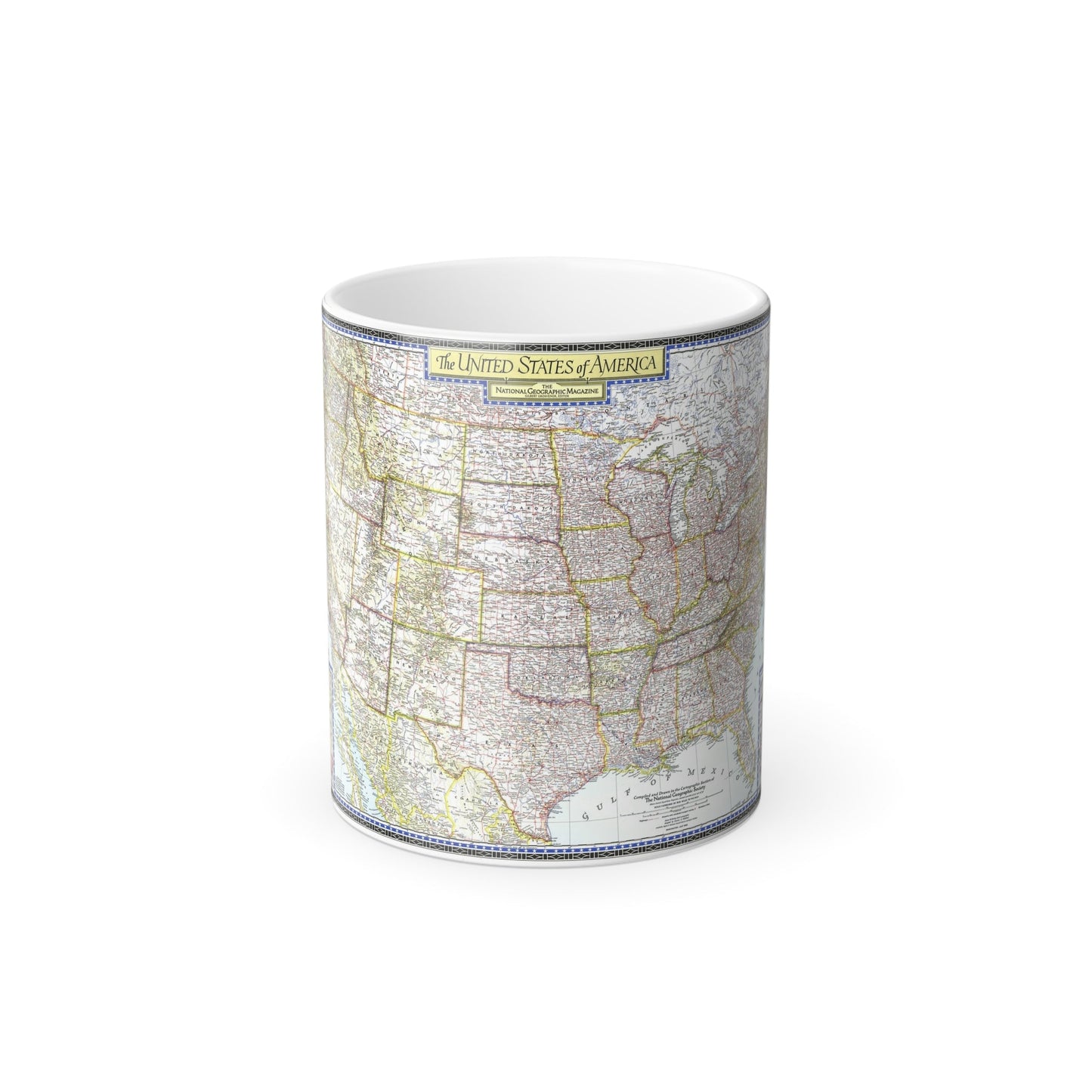 USA - The United States (1946) (Map) Color Changing Mug 11oz-11oz-The Sticker Space