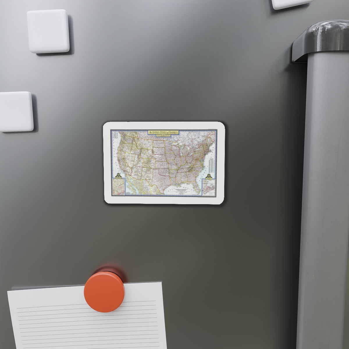 USA - The United States (1946) (Map) Refrigerator Magnet-The Sticker Space