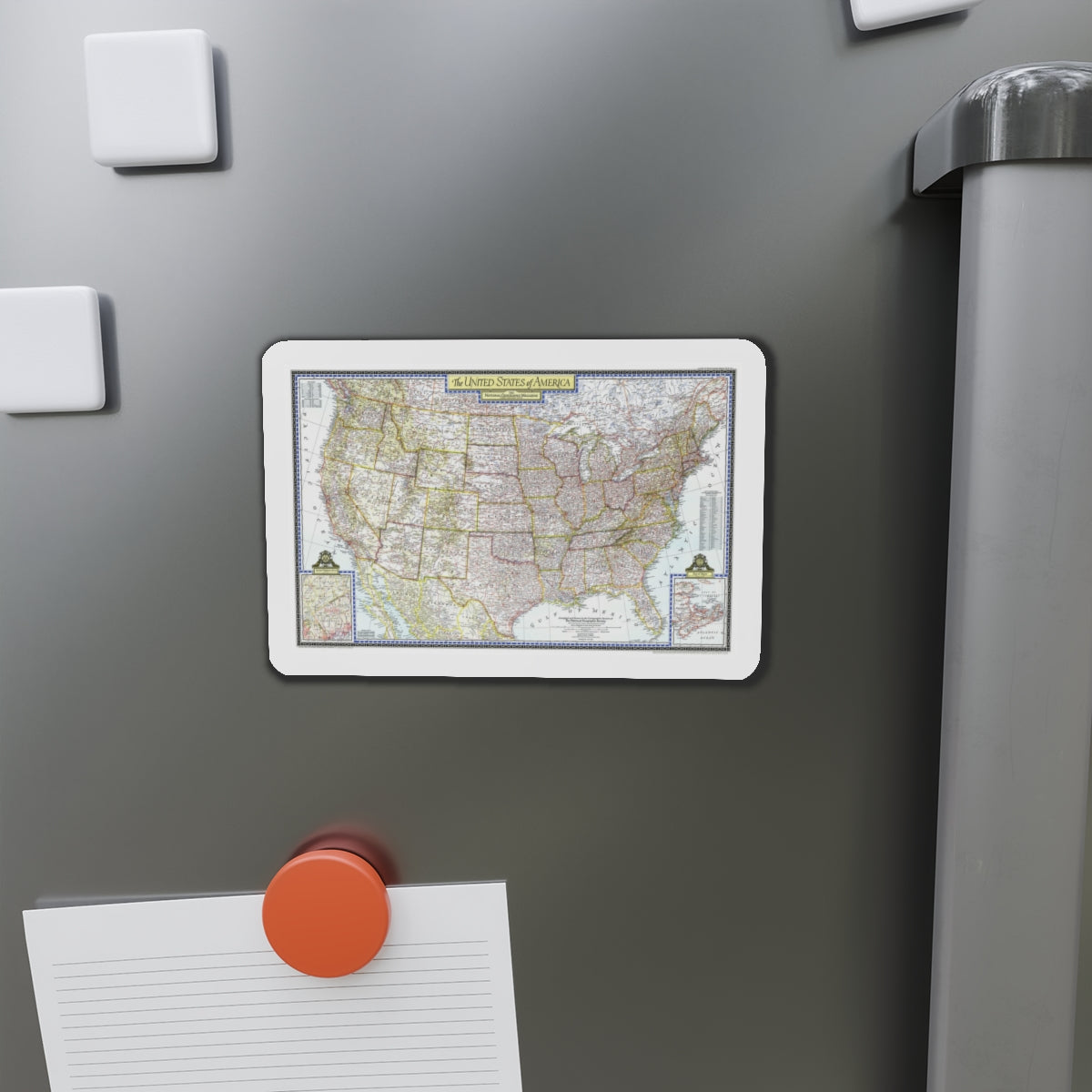 USA - The United States (1946) (Map) Refrigerator Magnet-The Sticker Space