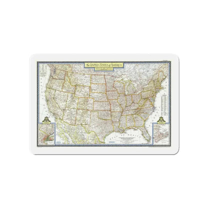 USA - The United States (1951) (Map) Refrigerator Magnet 4 Inch - The Sticker Space