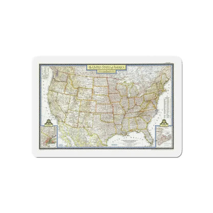 USA - The United States (1951) (Map) Refrigerator Magnet 5 Inch - The Sticker Space