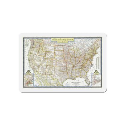 USA - The United States (1951) (Map) Refrigerator Magnet-5" x 5"-The Sticker Space