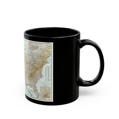 USA - The United States (1956) (Map) Black Coffee Mug-The Sticker Space