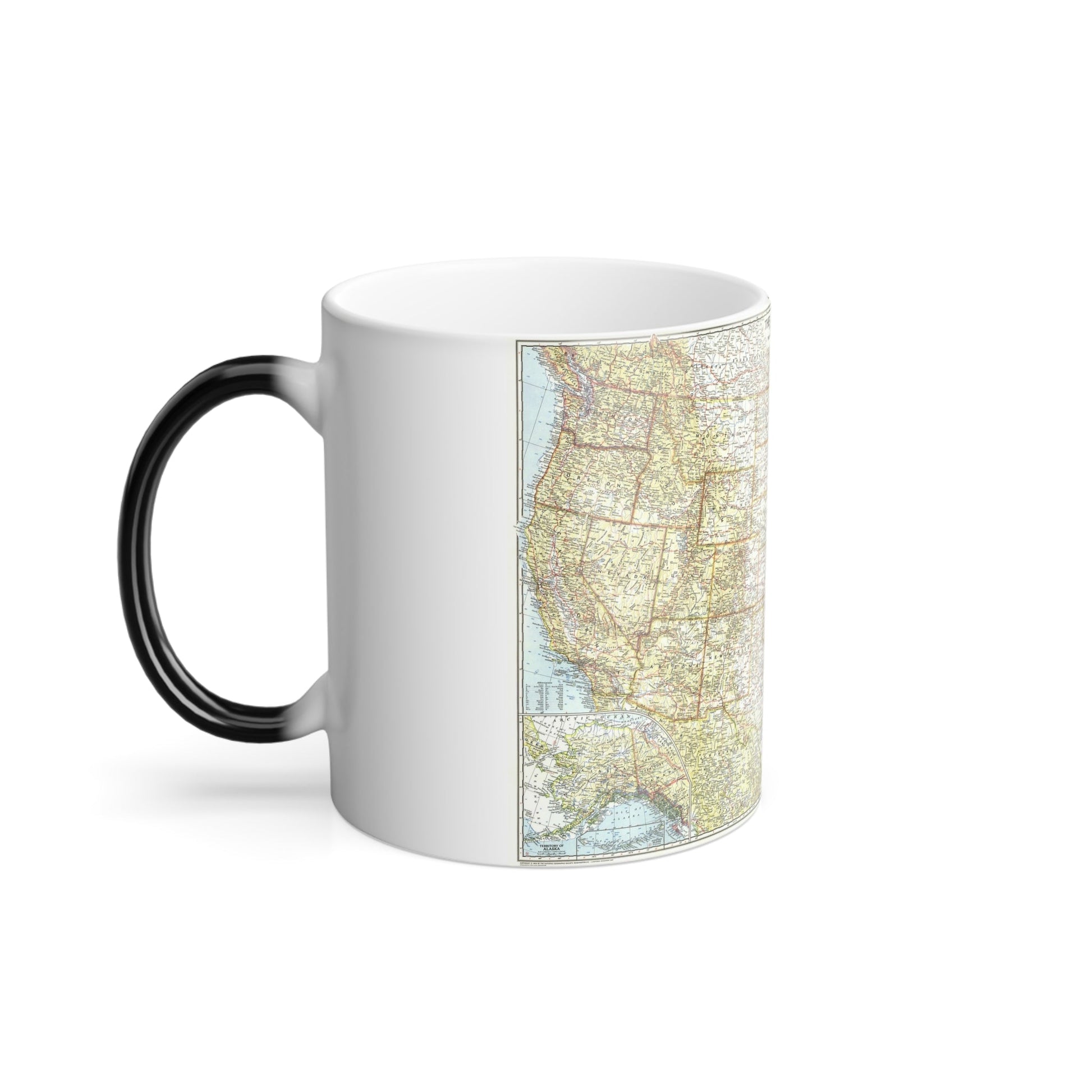 USA - The United States (1956) (Map) Color Changing Mug 11oz-11oz-The Sticker Space