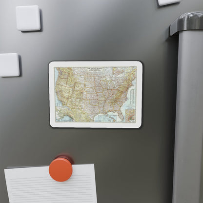 USA - The United States (1956) (Map) Refrigerator Magnet-The Sticker Space