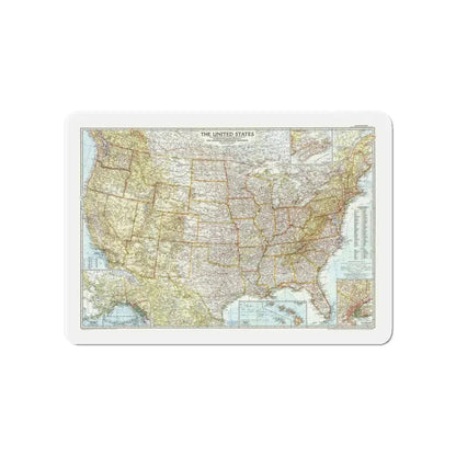 USA - The United States (1956) (Map) Refrigerator Magnet 4 Inch - The Sticker Space