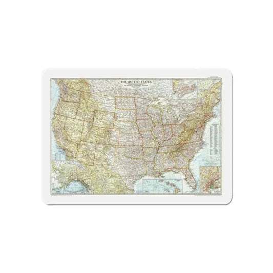 USA - The United States (1956) (Map) Refrigerator Magnet 6 Inch - The Sticker Space