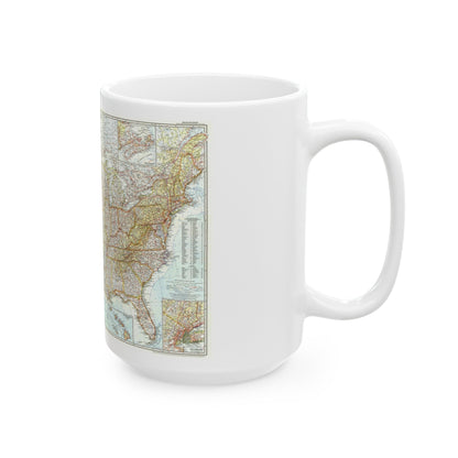 USA - The United States (1956) (Map) White Coffee Mug-The Sticker Space