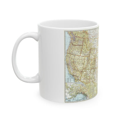 USA - The United States (1956) (Map) White Coffee Mug-The Sticker Space