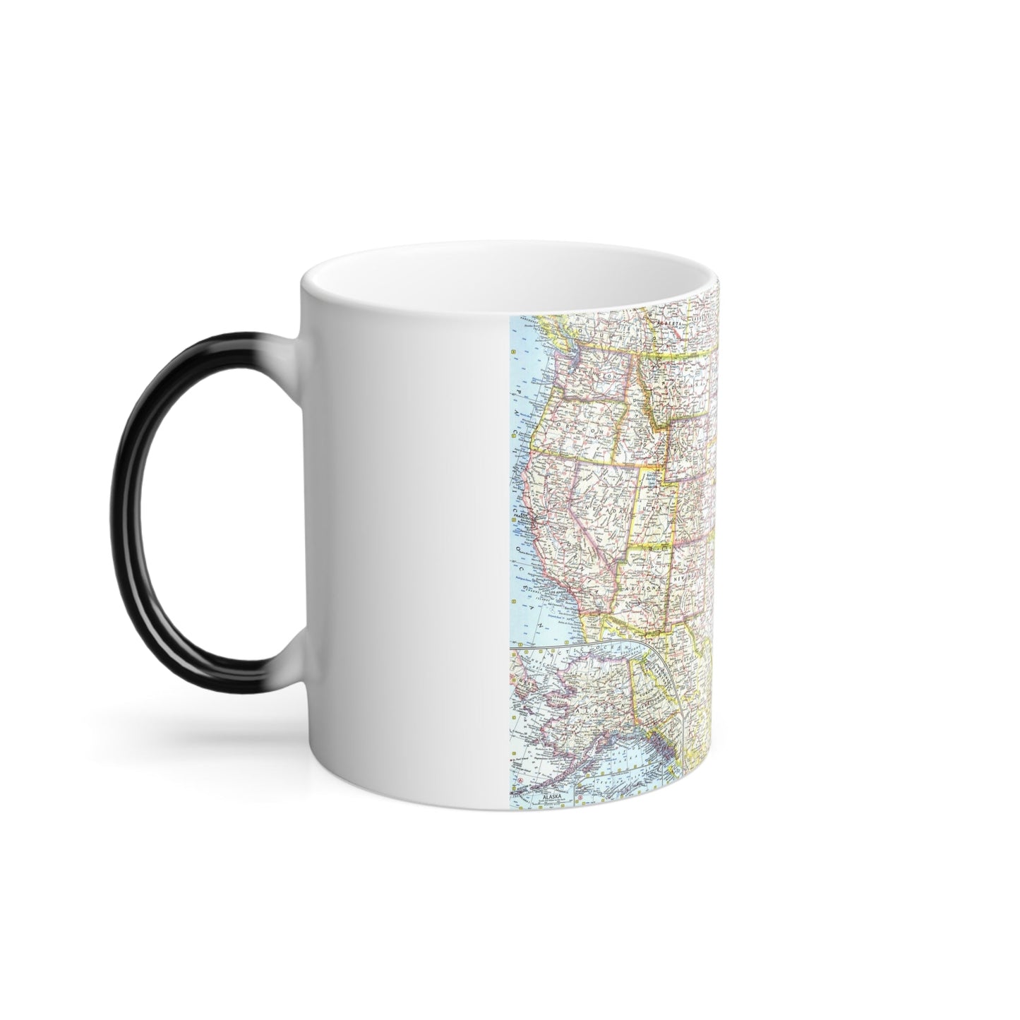 USA - The United States (1961) (Map) Color Changing Mug 11oz-11oz-The Sticker Space