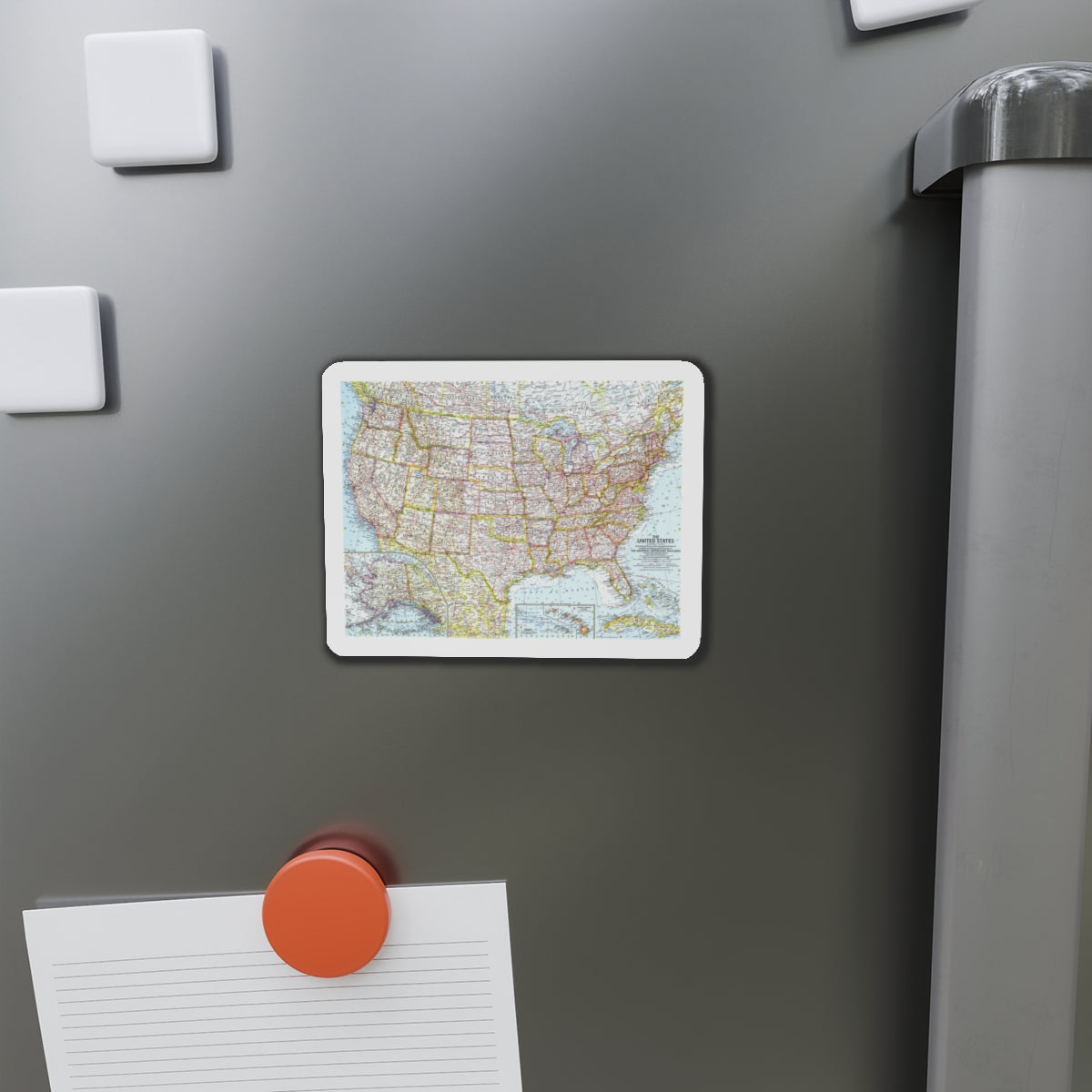 USA - The United States (1961) (Map) Refrigerator Magnet-The Sticker Space