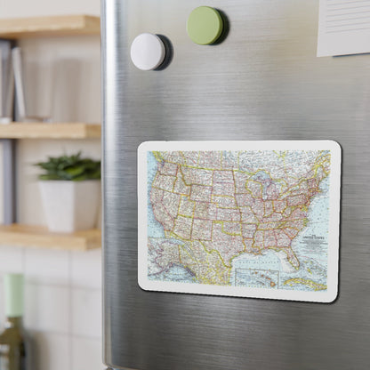 USA - The United States (1961) (Map) Refrigerator Magnet-The Sticker Space