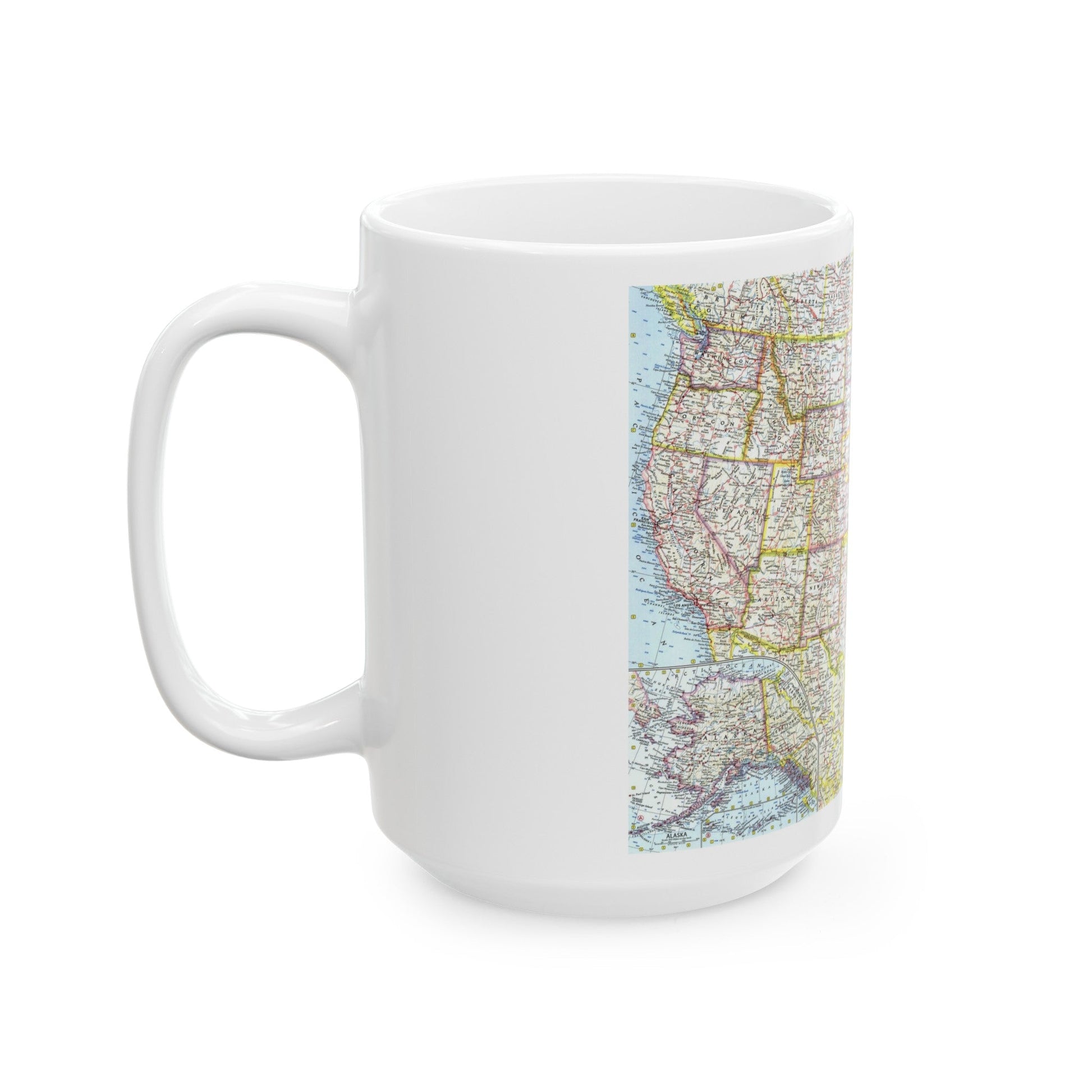 USA - The United States (1961) (Map) White Coffee Mug-The Sticker Space