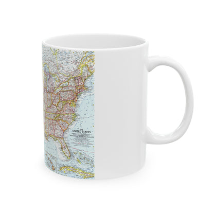 USA - The United States (1961) (Map) White Coffee Mug-The Sticker Space