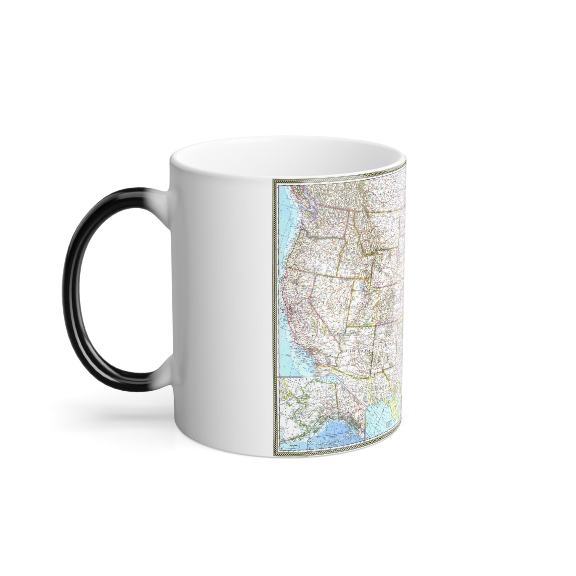 USA - The United States (1968) (Map) Color Changing Mug 11oz-11oz-The Sticker Space