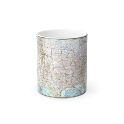 USA - The United States (1968) (Map) Color Changing Mug 11oz-11oz-The Sticker Space