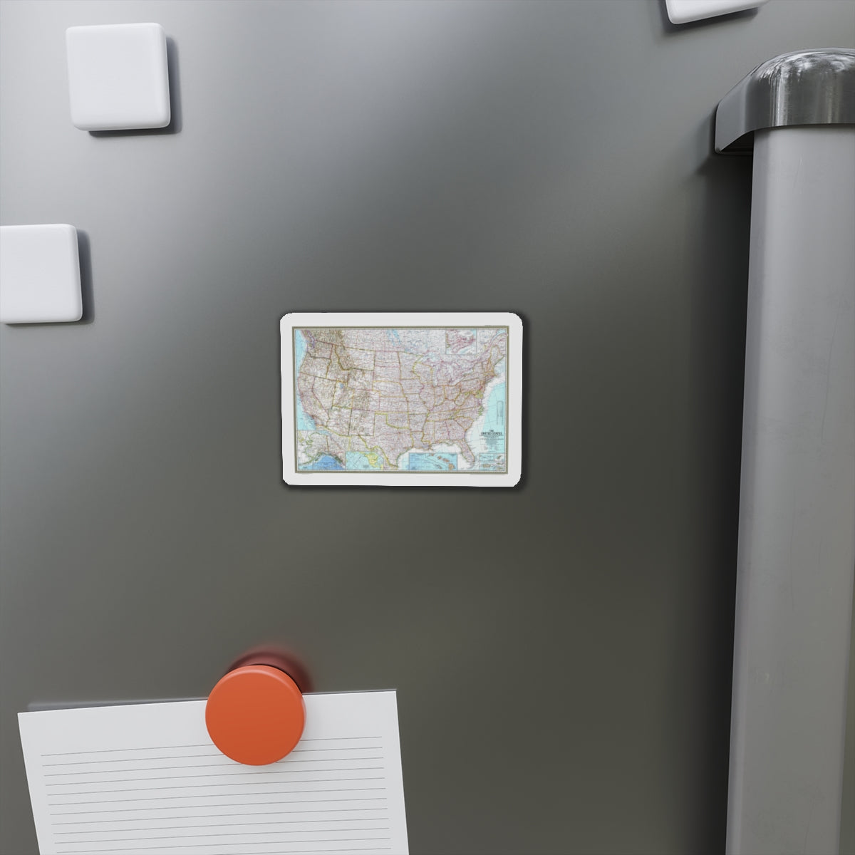 USA - The United States (1968) (Map) Refrigerator Magnet-The Sticker Space