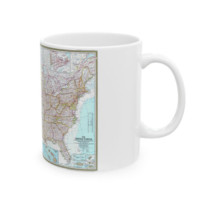 USA - The United States (1968) (Map) White Coffee Mug-The Sticker Space