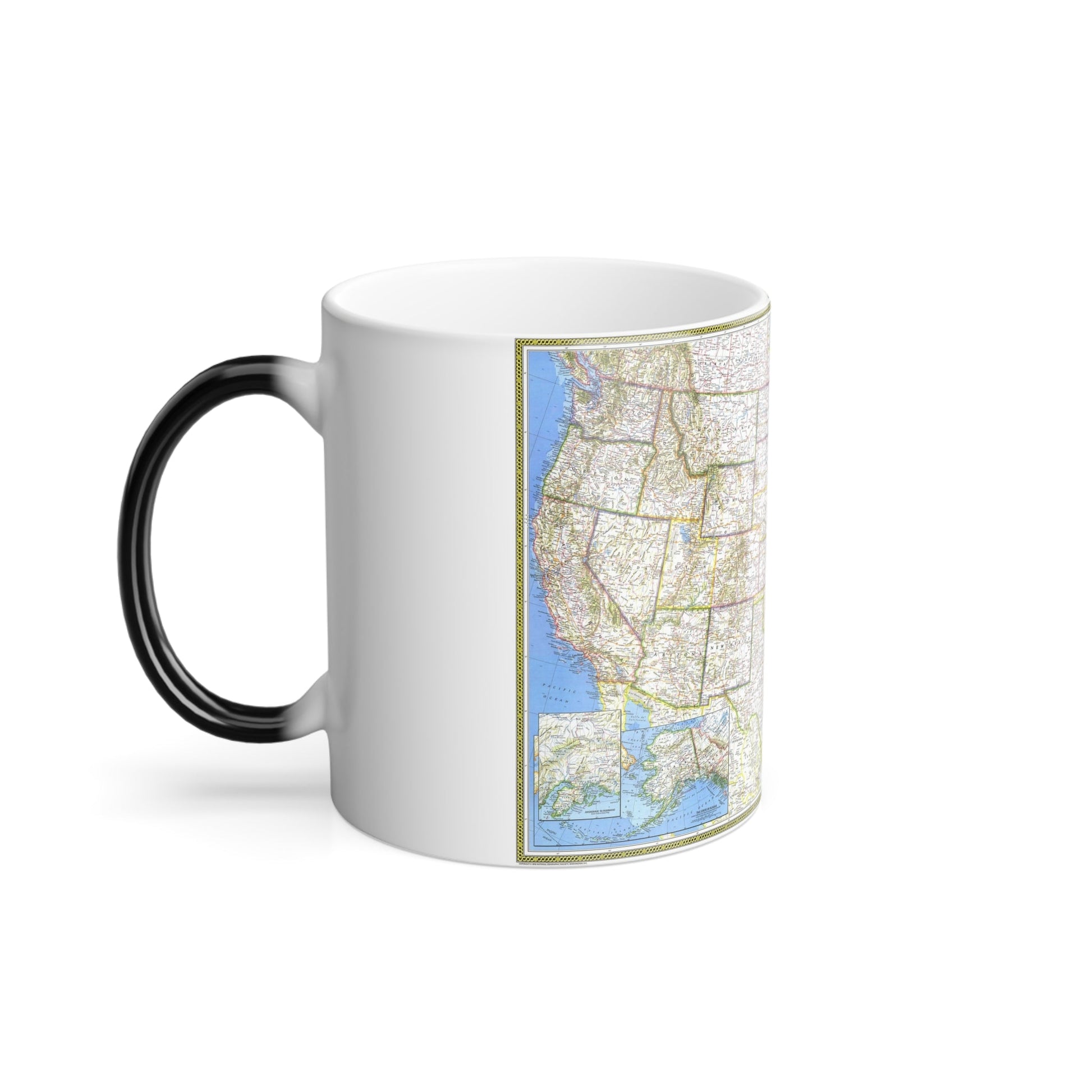 USA - The United States (1976) (Map) Color Changing Mug 11oz-11oz-The Sticker Space