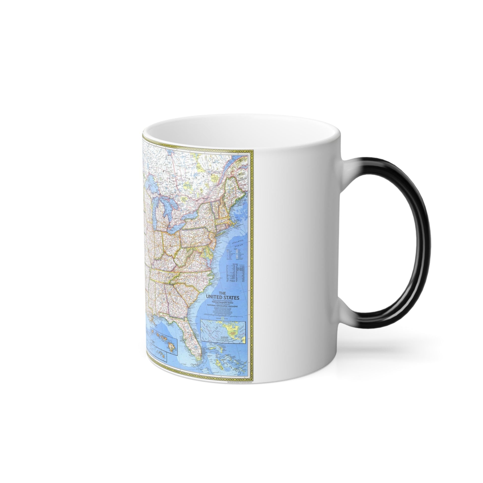 USA - The United States (1976) (Map) Color Changing Mug 11oz-11oz-The Sticker Space