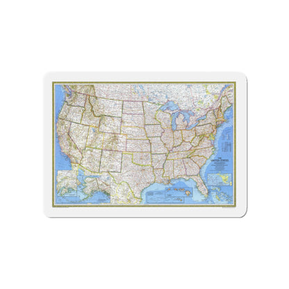 USA - The United States (1976) (Map) Refrigerator Magnet-5" x 5"-The Sticker Space