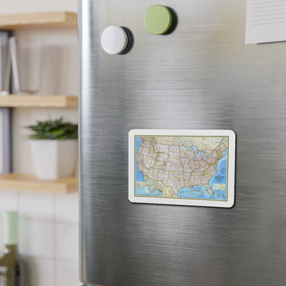 USA - The United States (1982) (Map) Refrigerator Magnet-The Sticker Space