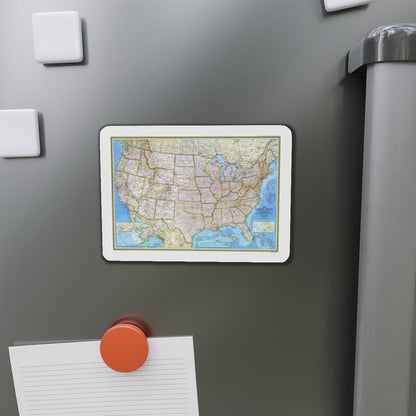 USA - The United States (1982) (Map) Refrigerator Magnet-The Sticker Space