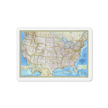 USA - The United States (1982) (Map) Refrigerator Magnet 5 Inch - The Sticker Space