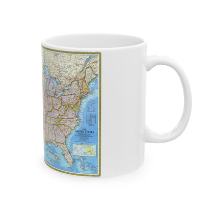 USA - The United States (1982) (Map) White Coffee Mug-The Sticker Space