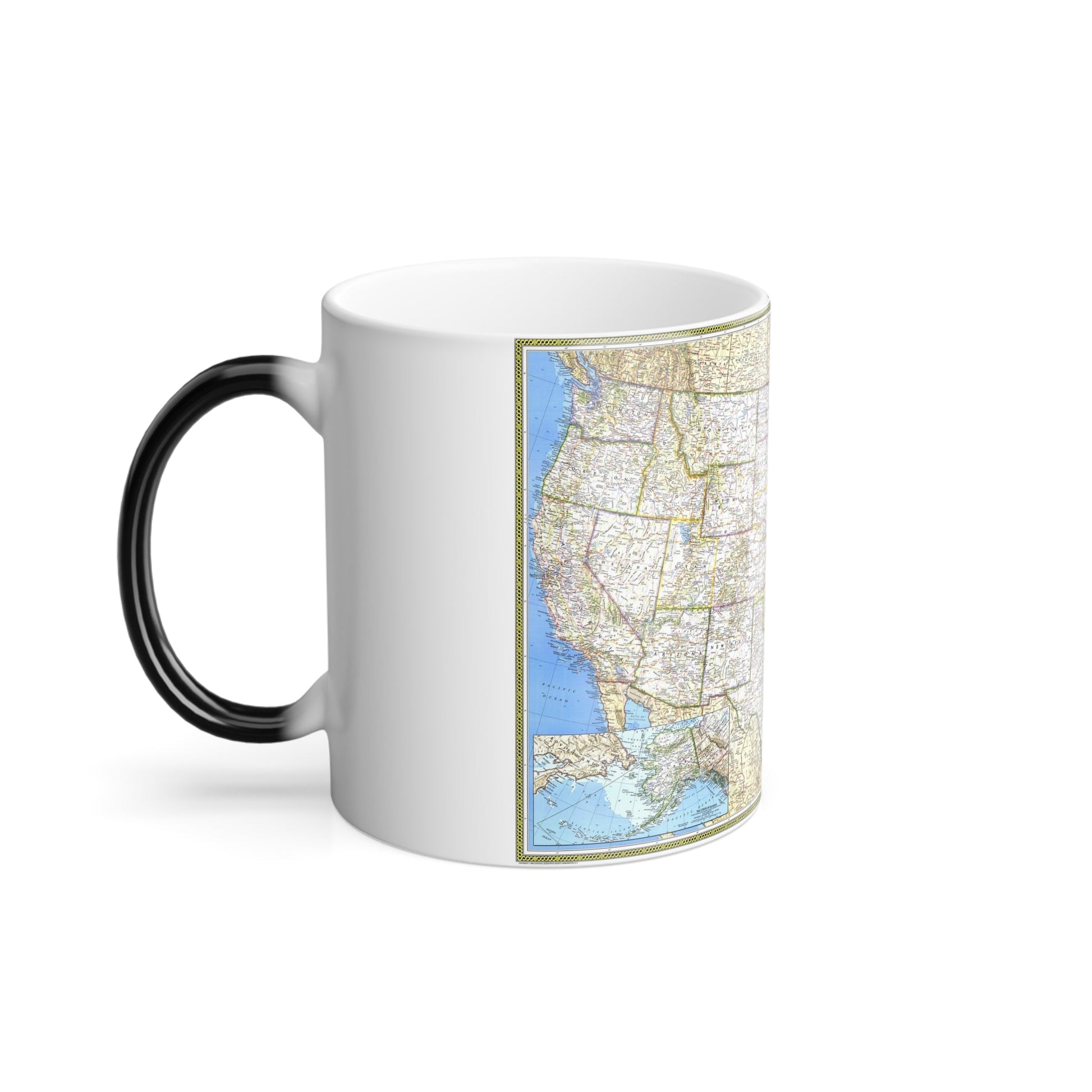 USA - The United States (1987) (Map) Color Changing Mug 11oz-11oz-The Sticker Space