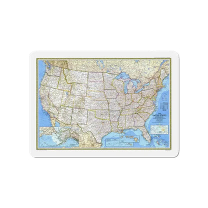 USA - The United States (1987) (Map) Refrigerator Magnet 4 Inch - The Sticker Space