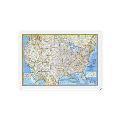 USA - The United States (1987) (Map) Refrigerator Magnet 6 Inch - The Sticker Space