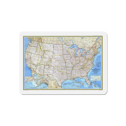 USA - The United States (1987) (Map) Refrigerator Magnet-6 × 6"-The Sticker Space