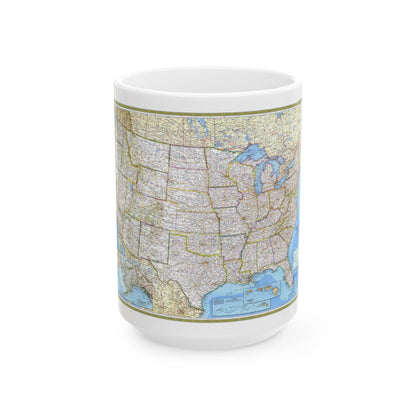 USA - The United States (1987) (Map) White Coffee Mug-15oz-The Sticker Space