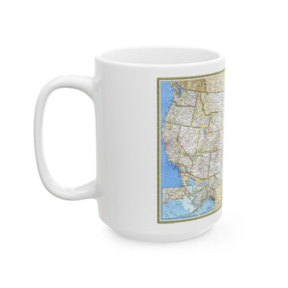 USA - The United States (1987) (Map) White Coffee Mug-The Sticker Space