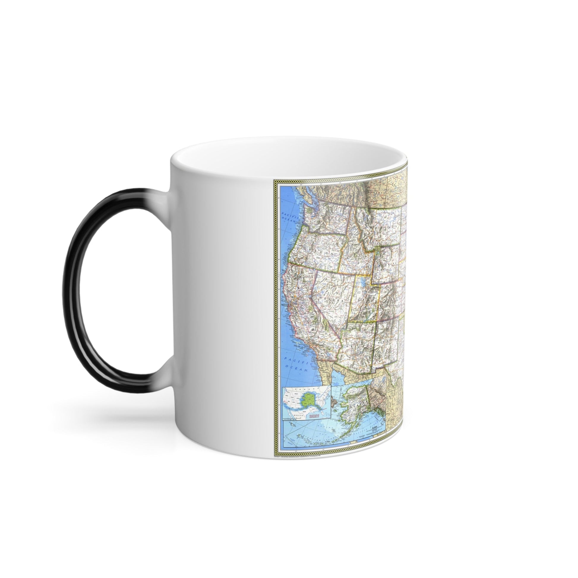 USA - The United States (1993) (Map) Color Changing Mug 11oz-11oz-The Sticker Space