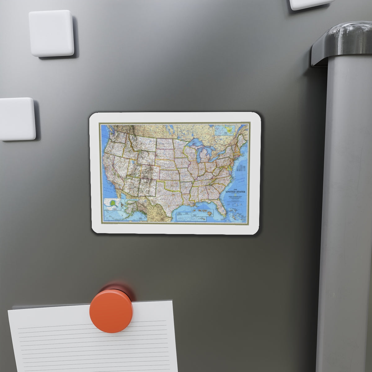 USA - The United States (1993) (Map) Refrigerator Magnet-The Sticker Space