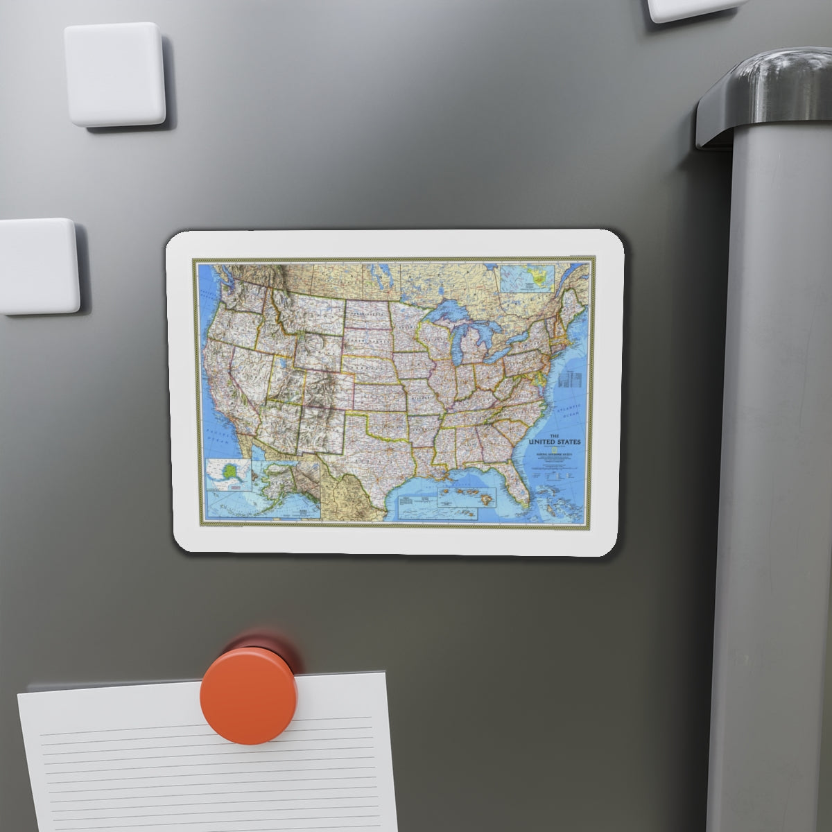 USA - The United States (1993) (Map) Refrigerator Magnet-The Sticker Space