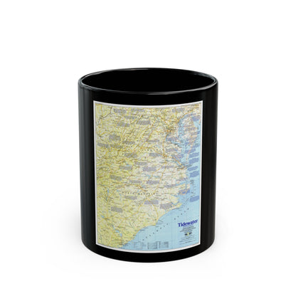 USA - Tidewater and Environs 1 (1988) (Map) Black Coffee Mug-11oz-The Sticker Space