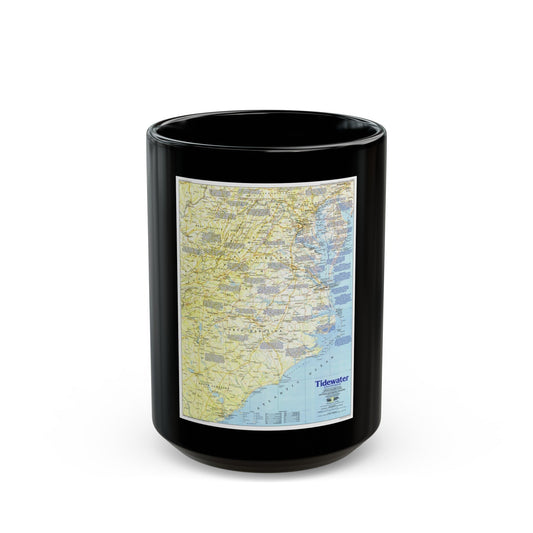 USA - Tidewater and Environs 1 (1988) (Map) Black Coffee Mug-15oz-The Sticker Space