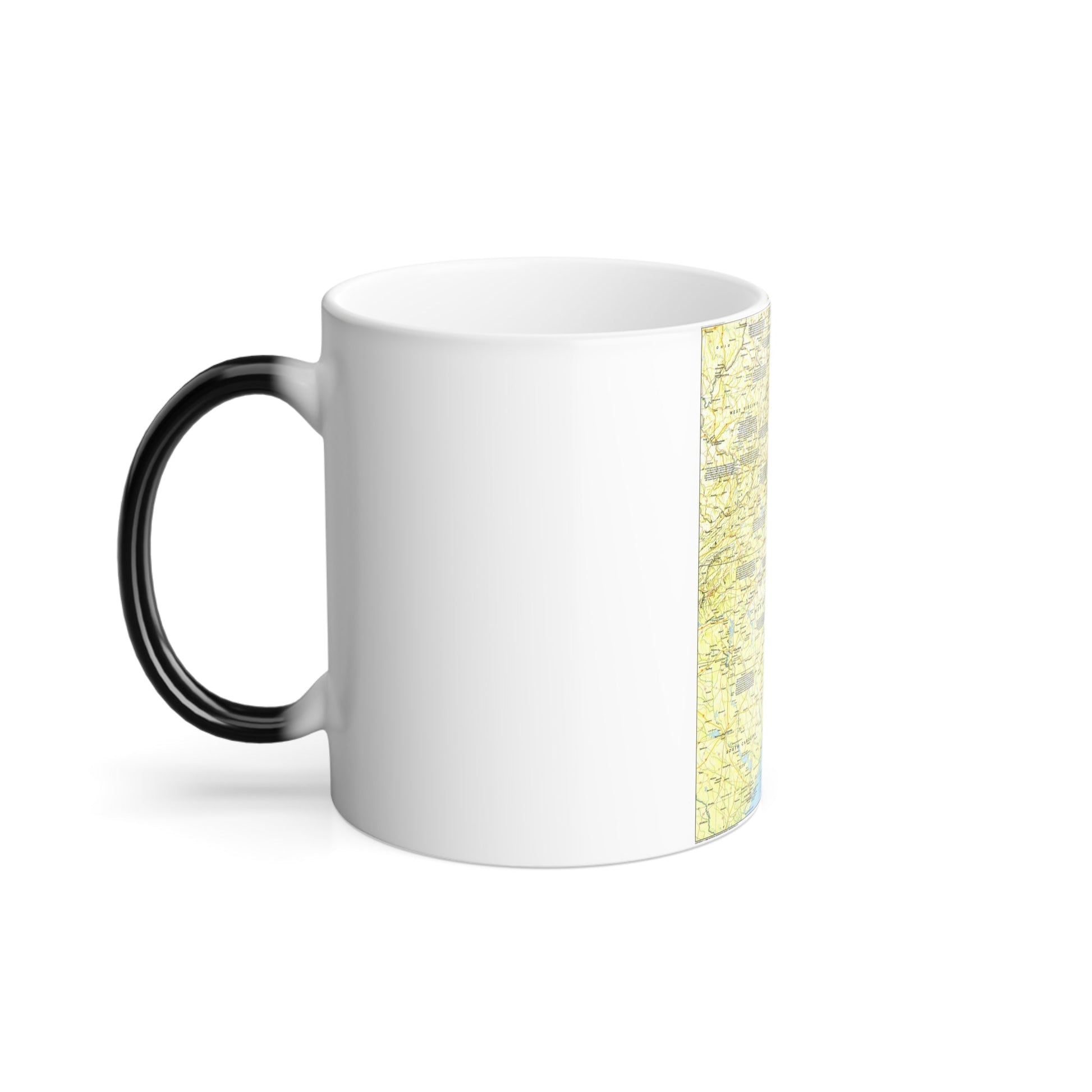 USA - Tidewater and Environs 1 (1988) (Map) Color Changing Mug 11oz-11oz-The Sticker Space