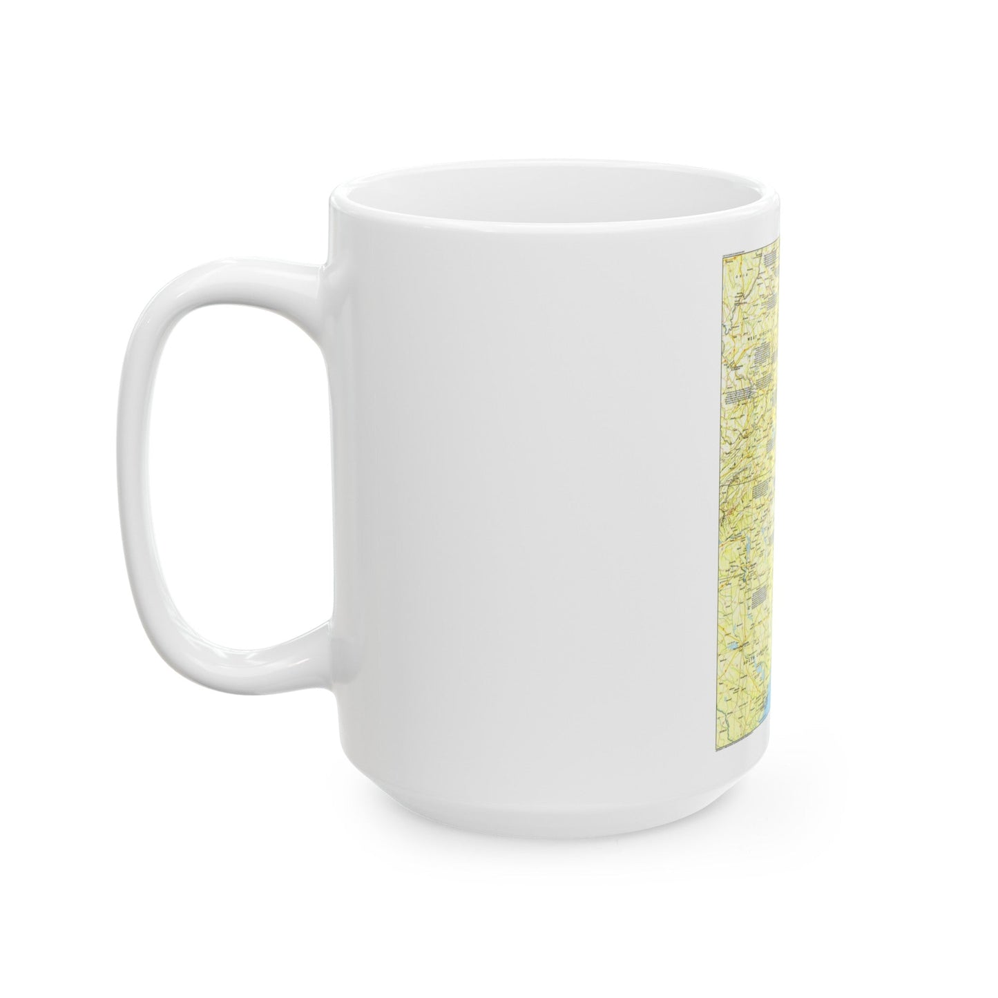 USA - Tidewater and Environs 1 (1988) (Map) White Coffee Mug-The Sticker Space