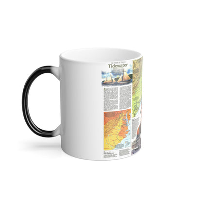 USA - Tidewater and Environs 2 (1988) (Map) Color Changing Mug 11oz-11oz-The Sticker Space